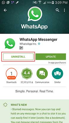 How to uninstall whatsapp spy